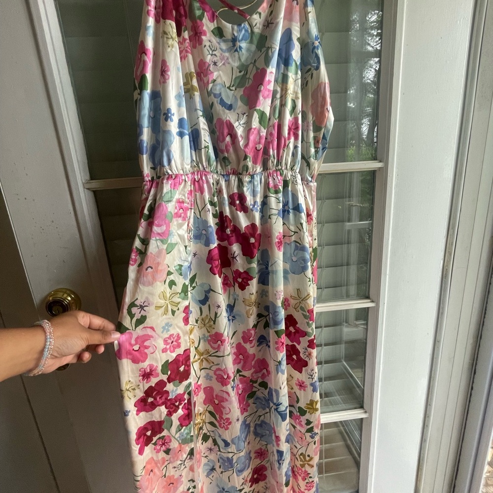 Silk floral dress